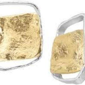 Silpada 'Golden Sands' Stud Earrings in Sterling Silver with 14K Gold-Plating